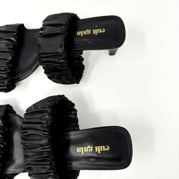 Cult Gaia Leather Slides Heeled Platform Sandals Size: 8.5 | IT 38.5 - Picture 5 of 7